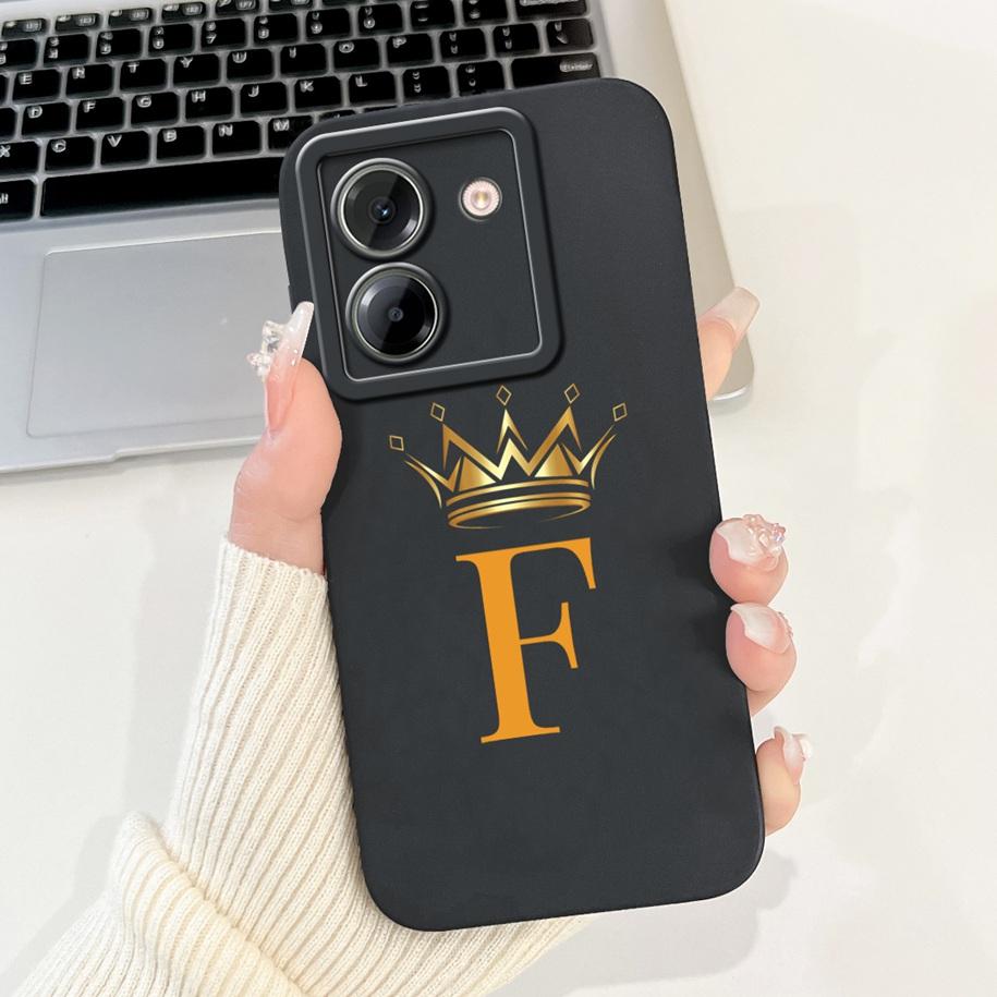 For Xiaomi Poco M7 Pro 5G Case Popular Flowers Letters Crown Fundas Soft Silicone Shockproof Cover For Xiaomi Poco M7 Pro Bumper