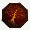 Golden Tree of Life  Umbrella, Portable 3-Fold Umbrella for Men & Women,Christmas Gift ES183