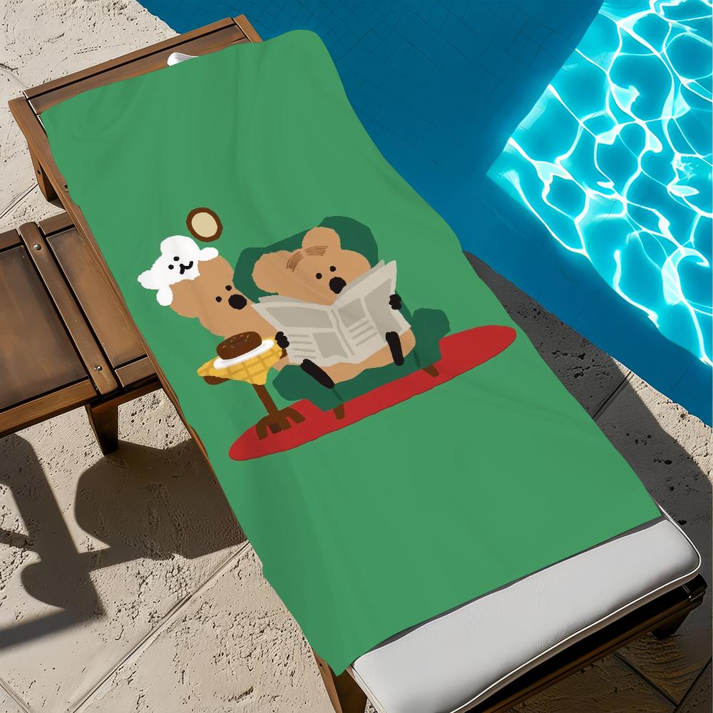 D-Dinotaeng-g CUTE CARTOON Towel Beach Quick Dry Soft Pool Towels Gift for Travel Gym Shower Camping Sports