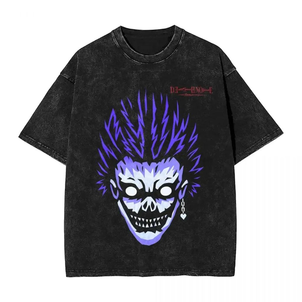 T-shirt da Uomo Anime DEATH NOTE Yagami Light L·Lawliet MisaMisa Lavata Manga Oversize Y2k T-shirt Cotone T-shirt Harajuku Maschile