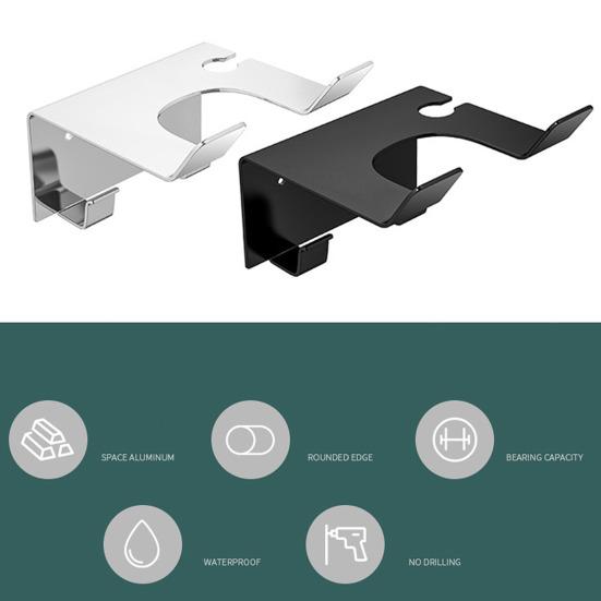 Hair Dryer Stand Wall Mount Storage Holder Strong Load-bearing Waterproof Easy Installation Universal Hair Dryer Rack Bathroom Storage Organizer