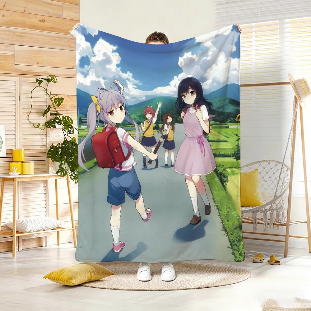 Anime N-NonS NonS BiyoriS Throw Soft Warm Throw Blanket for Bedroom Living Room Bed Travel Camping Picnic Gift