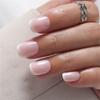 24Pcs Omber Glossy Press On Nail Short Square Fake Nail,Artificial Acrylic Nail French Full Cover False Nail In 12 Sizes