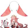 Genshin Impact Yae Miko Cosplay Headband Plush Fox Ears Hairpin Headwear Lolita Halloween Party Game Costumes Hair Accessories