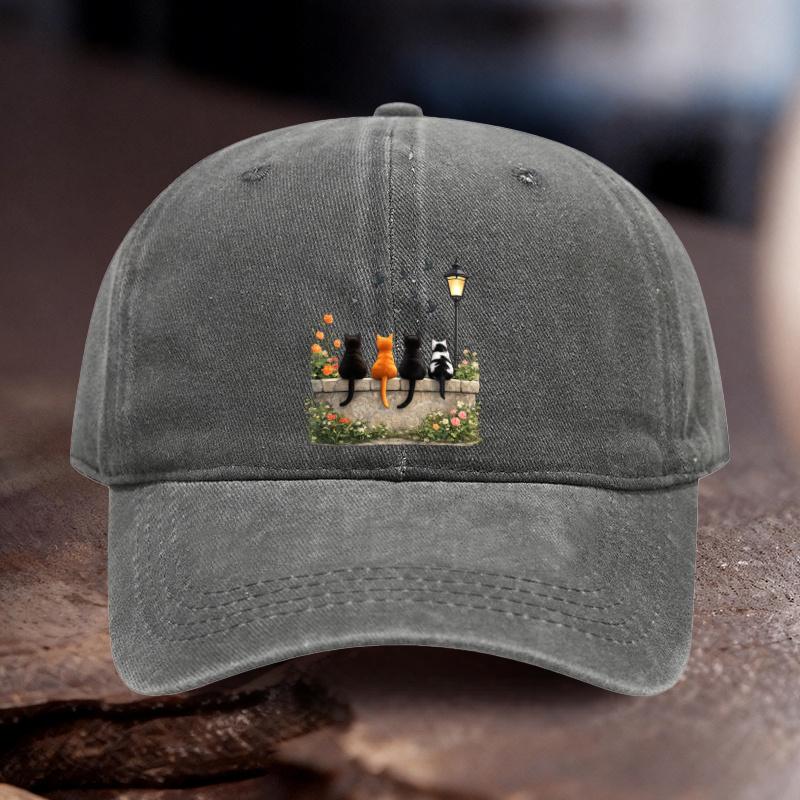 Adjustable Hat with Cat Print Pattern Unisex Outdoor Sports Style an Ideal Gift for Holiday Celebrations Outdoor Adventures