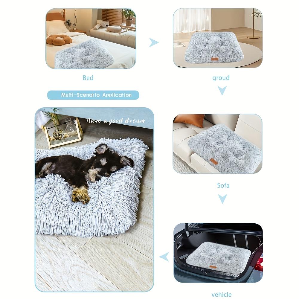 1 Stück Extra Großes Fleecegefüttertes Hundebett & Katzenmatte - Verdicktes Bequemes Warmes Polyester, Leicht Abnehmbar & Waschbar