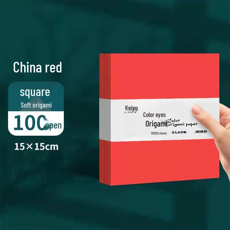 A4 Chinese Red Origami Handmade Paper for Window Decoration