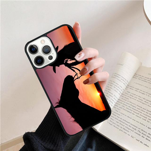 Sunset Cowgirl Horse Silhouette Cover For iPhone 17 Air 15 16e 14 13 12 Pro Max 11 Pro Max Plus Phone Case Coque
