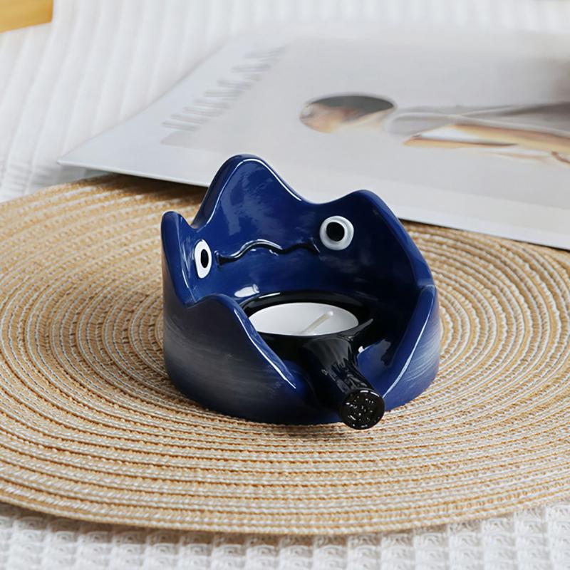 Anime Peripheral Howl'S Mobile Castle Cartoon Cute Calcifer Inserting Incense Intocandlestick Holder Desktop Decoration