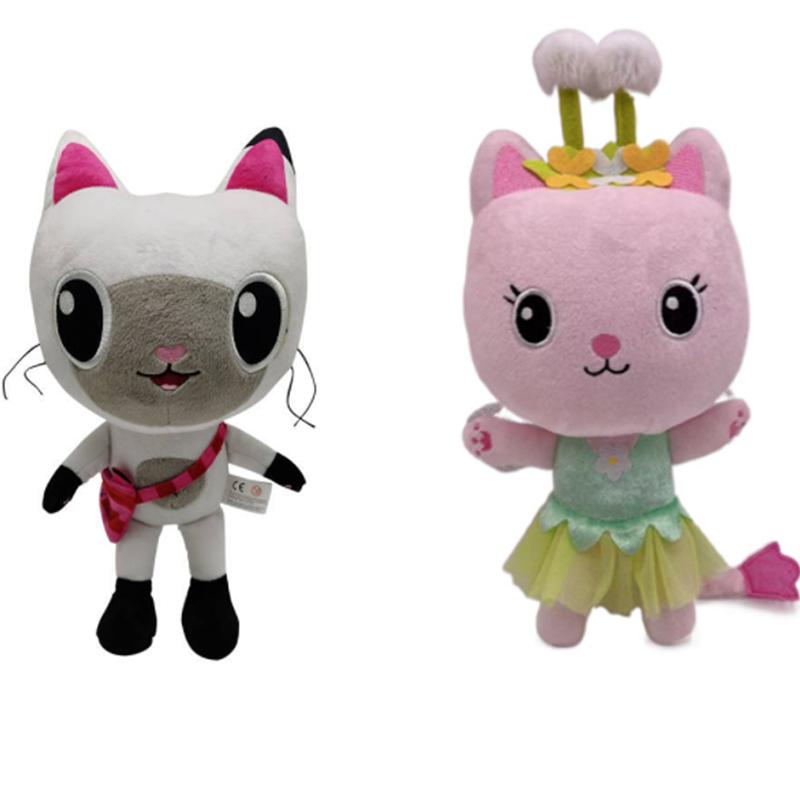 2pcs/lot Gabby's Dollhouse Plush Toy Mercat Mermaid Pandy Paw Cakey Kitty Fairy CatRat Stuffed Animal Plushie Doll Fan Girl Gift