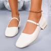 Módní Elegantní Boty Mary Janes na Nízkém Podpatku Dámské Pásky Bílé Lodičky na Podpatku Dámské Velká Velikost Kancelář Párty Svatba Boty Dámské Velká Velikost