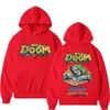 2026 new comic retro style hip hop 2D printed pattern hoodie, men's and women's fashion casual sweatshirt