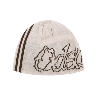 ODD STUDIO Jacquard Uncuffed Beanie - BEIGE