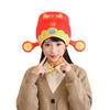 Chinese God Of Wealth Party Hat With Soft Inner Lining Foldable God of Wealth Hat For Men Women Holiday Photography Aid