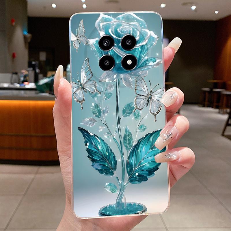 Cover For Realme 13 Pro+ 5G Casing Luxury Fashion Butterfly Flower Clear Soft TPU Silicon Phone Case For Realme 13 Pro Plus Case