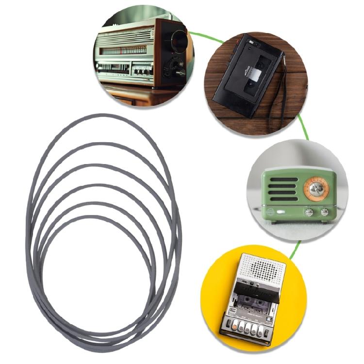 1.5mm Wear Resistant Turntables Belt Square Rubber Belts Flexible for Cassette Recorders and Players