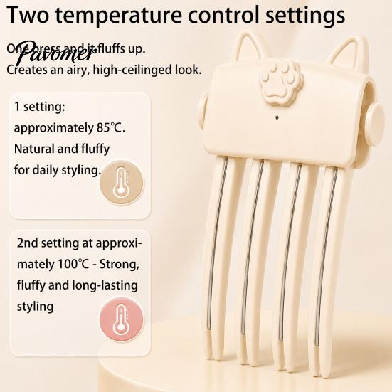 Hair Volumizing Clip Heated Volume for Fine Flat Hair, Electric Root Lifter Comb Tool Bangs with 2 Heat Settings, Puffy Natural Lift Booster