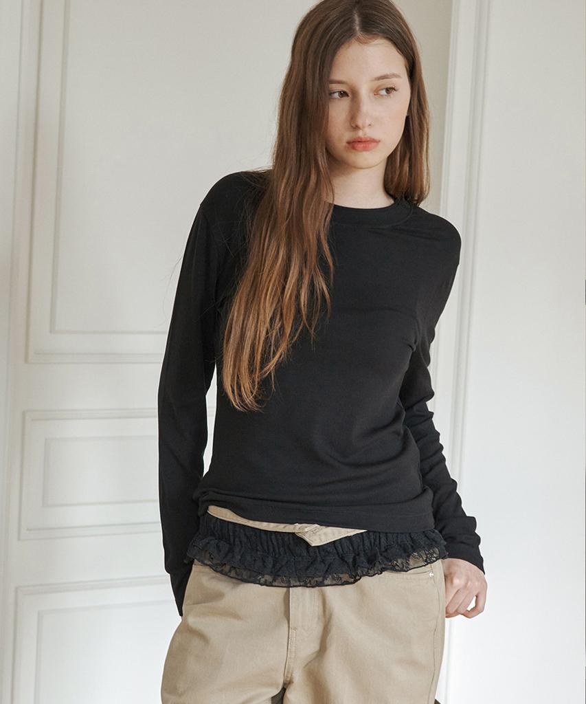 Guess 4-Color Double Round Neck Long Sleeve T-Shirt Op3K5425