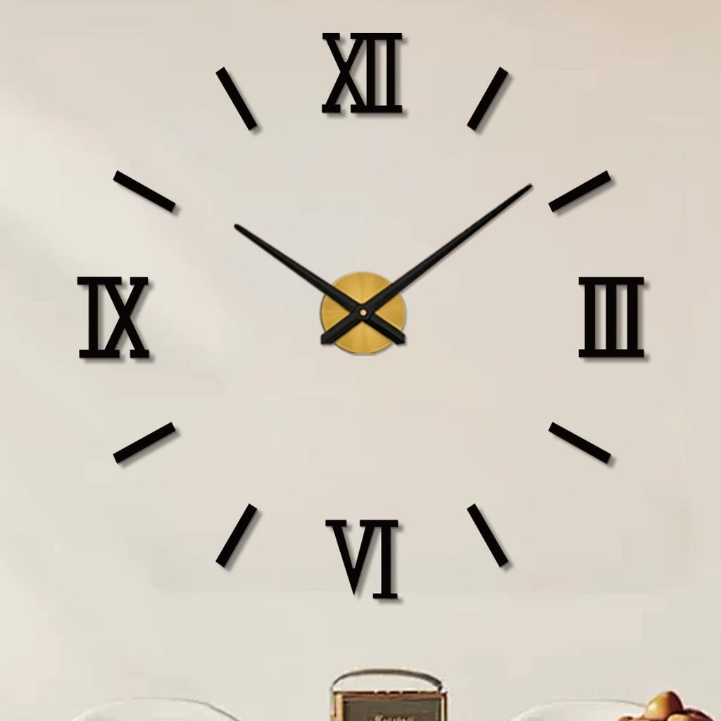 Creative DIY Clock Wall Clocks, Roman Art Clocks, Simple Wall Clocks Without Drilling Holes, Living Room Decorative Wall Clocks