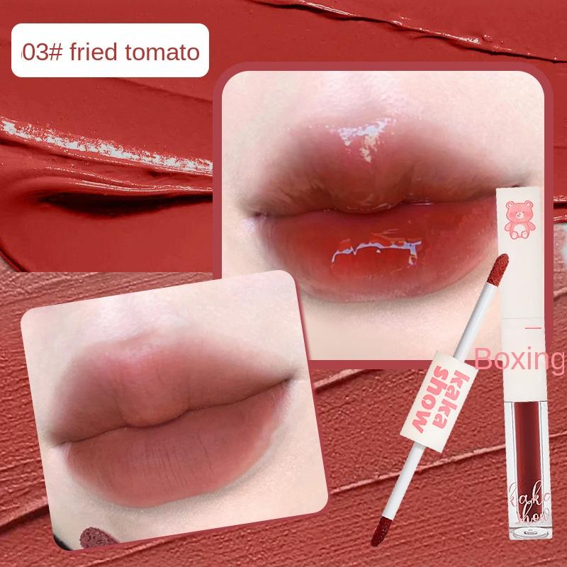 

Double Happy Lip Glaze Матовая глазурь для губ Water Glow Блеск для губ 2-в-1 Увлажняющая помада для губ 2.2g+2g