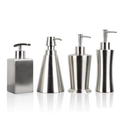 Stainless Steel Round Empty Lotion Soap Dispenser Bottle, 350ml Soap Dispenser Great For Essential Oils, Lotions, Liquid Soaps
