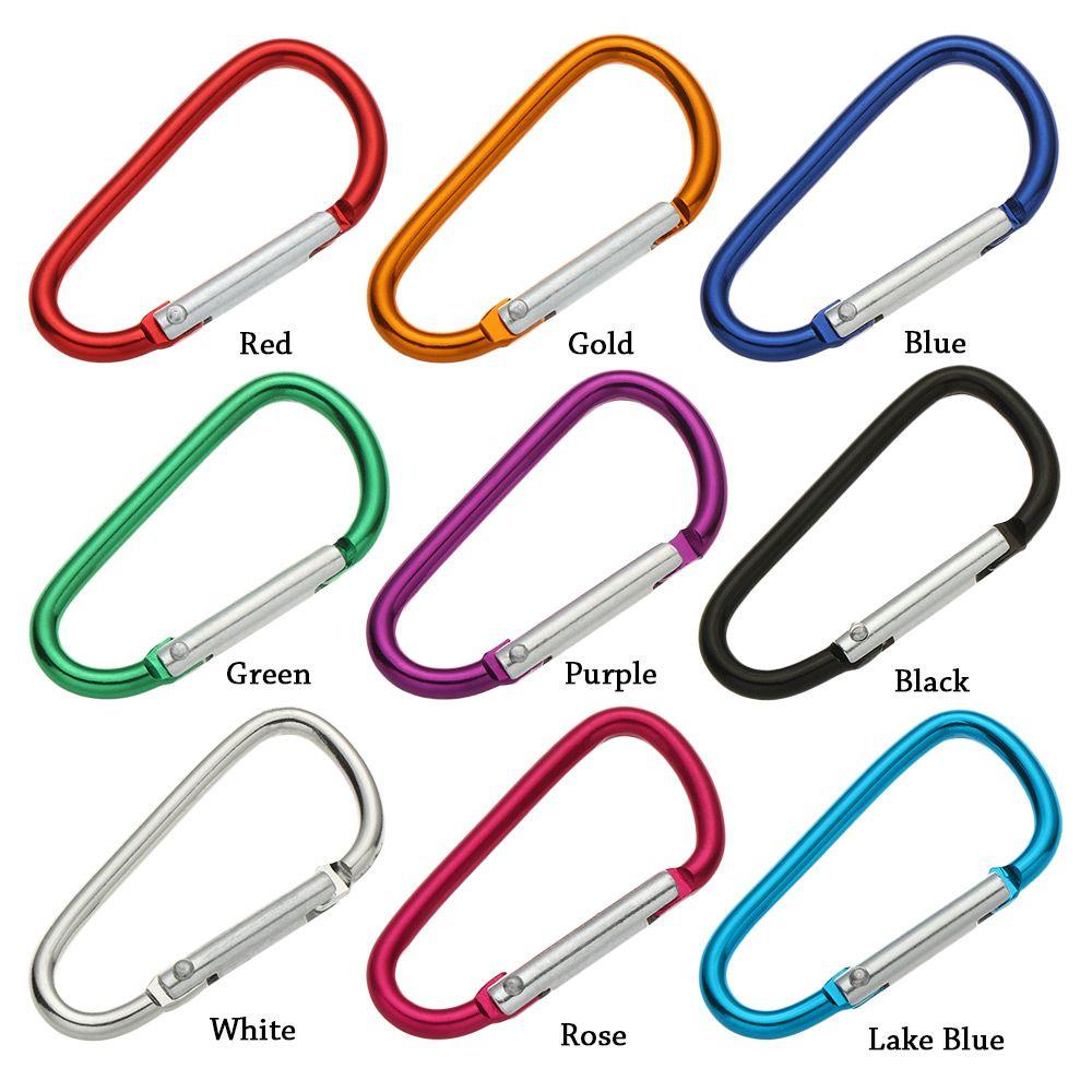 Flerfarget aluminiumsutstyr Legering karabiner Klatreknappspenne nøkkelring Camping Vandring Krok