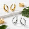 Gold Silver Hoop Earrings Women Minimalist Fashion Stackable Jewelry