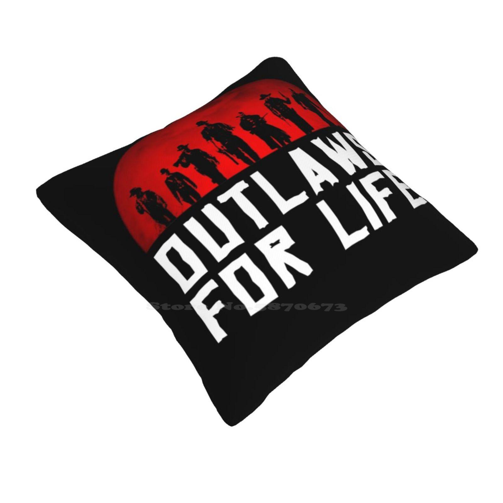 

Outlaws For Life Home Sofa Car Waist Throw Pillowcase Rdr2 Wild West Vintage Outlaws For Life Video Games Cool Cosplay Cowboy 30cmx30cm