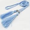 Damesleren riem in Koreaanse stijl met strik en kwastje tailleketting
