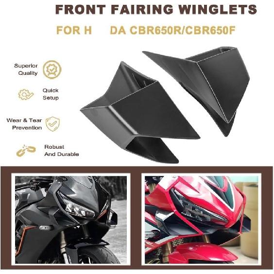 Motorcycle Rear Passenger Cowl Motorcycle Front Fairing Winglets Side Wing Shell Side Spoiler Cover Protector for h&ond&a CBR650R CBR 500R 650R