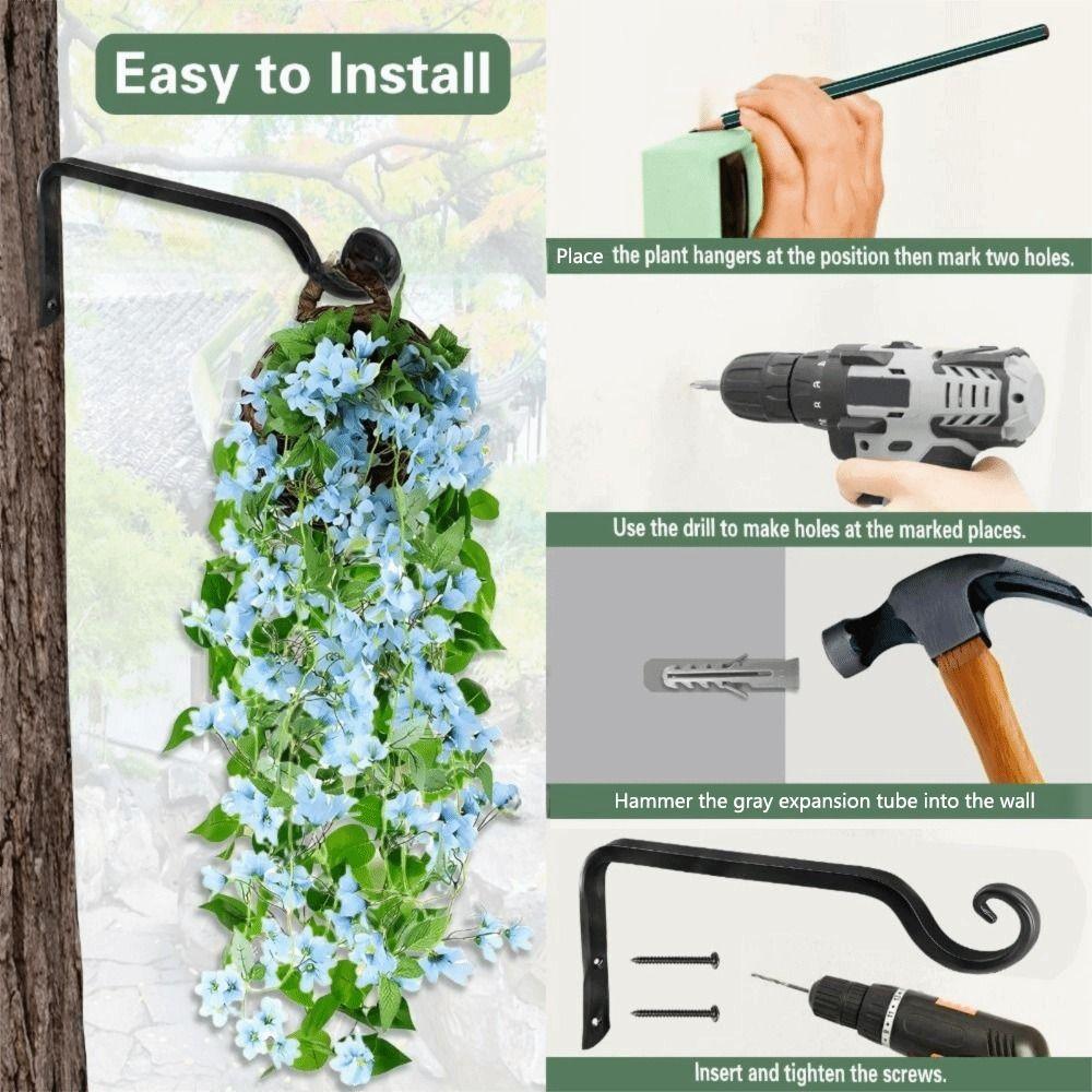 Handmade Plant Support Hanger Multi-purpose Wall Plant Holder Hanging Plant Stand Hooks  Bathroom