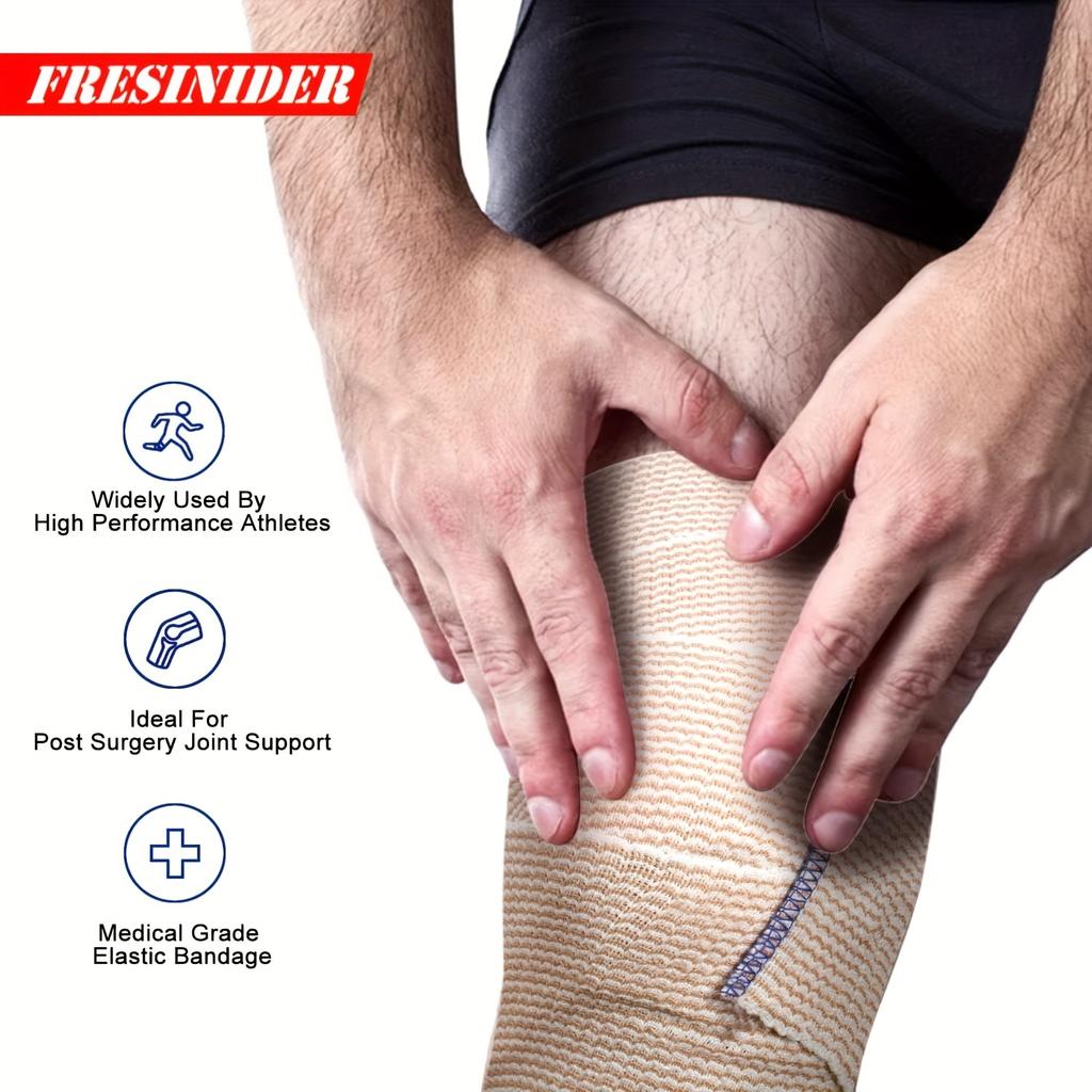 1/7pcs premium quality elastic bandage packs, reusable bandages, ideal for waist, leg, elbow and knee wraps