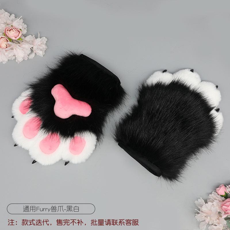 A piece of hair handmade role-playing clothing accessories fursuit animal clothing accessories plush nails animal claws gloves