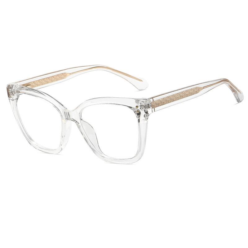 New Vintage Transparent Computer Reading Glasses Women TR90 Anti Blue Light Magnifying Presbyopia Eyewear