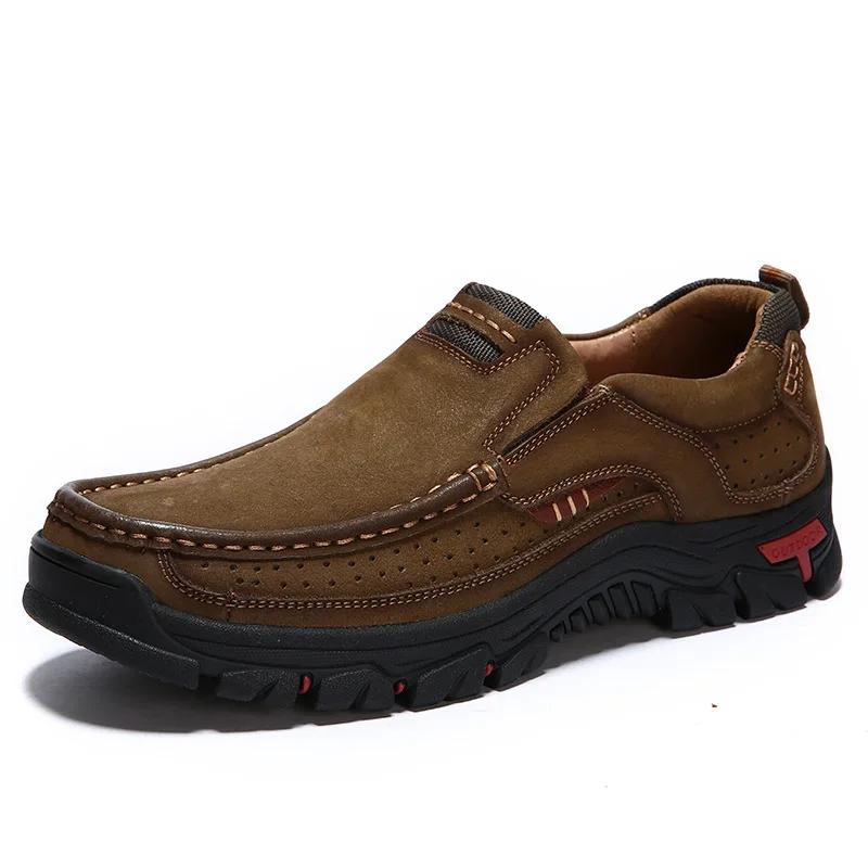 Fashion Outdoor Men's Hiking Shoes Genuine Leather Casual Leather Shoes Men's Shoes