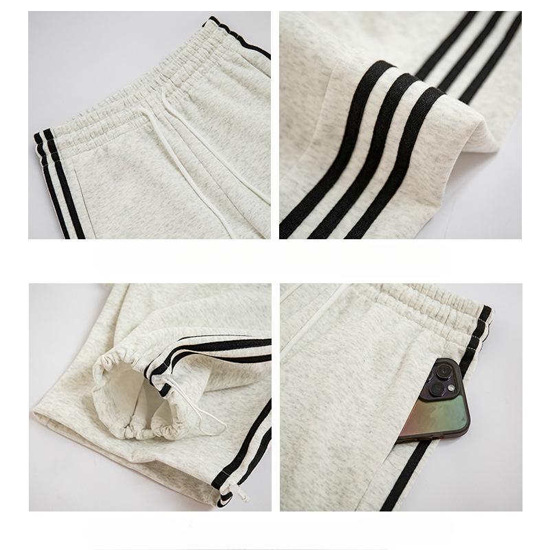 Женские свободные повседневные прямые спортивные брюки с высокой талией — фото 4