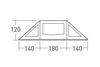 ogawa Outdoor Camping Tasso Mesh Screen Heptagon Sand Beige X Dark Brown 3511