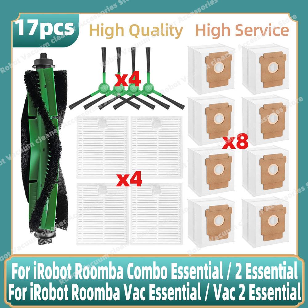 Compatible For iRobot Roomba 105 Combo, Roomba Combo Essential / 2 Essential Main Side Brush Hepa Filter Mop Dust Bag Parts