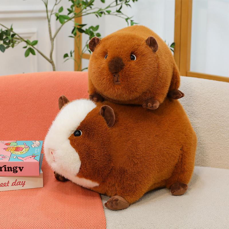 Süßes Cartoon Braunes Pose Holländisches Schwein Plüschtier Puppe Für Kinder Kinder Geschenk