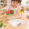 IceLollyThemed Sorting and Matching Toy Educational Wooden IceIce Confection with