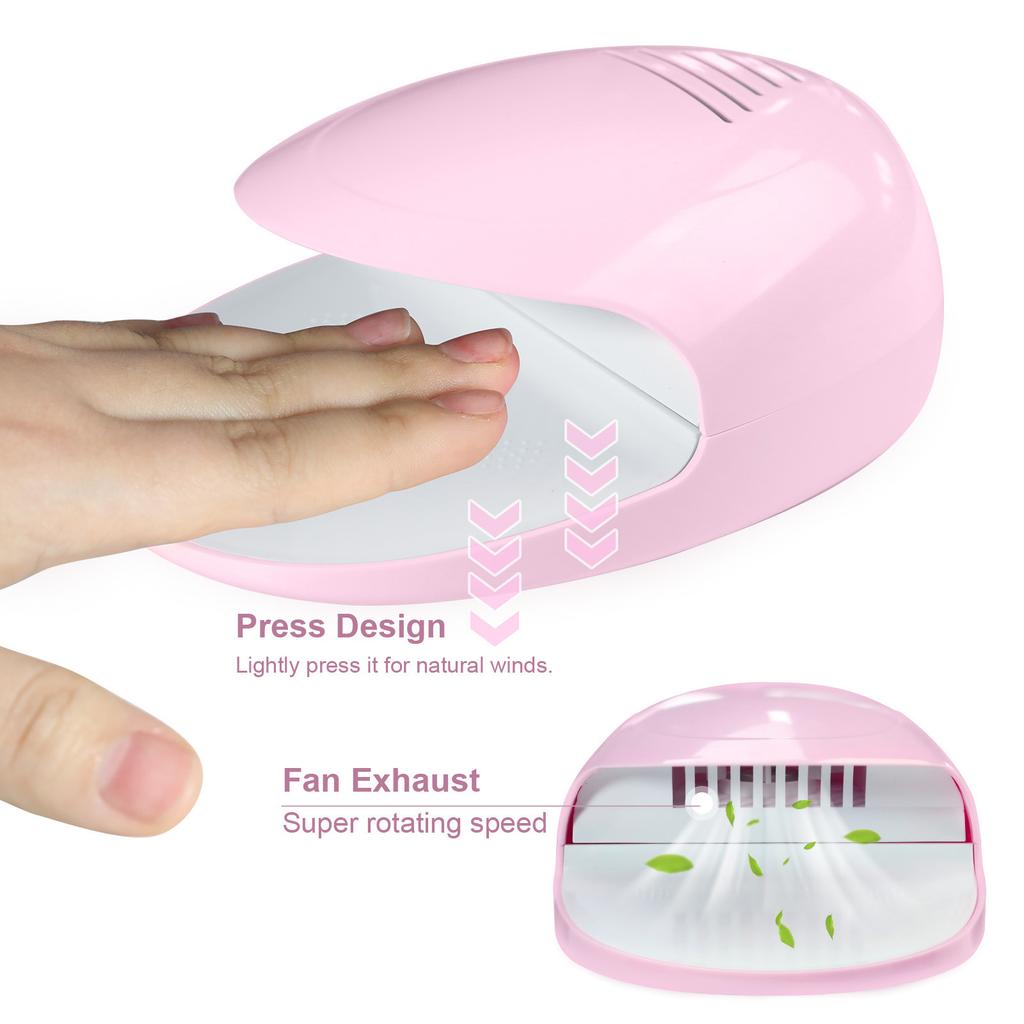 Portable Nail Polish Dryer For Adults Women Nail Art Tool Quick Drying Nail Fan Battery Operated For Home And Travel Use