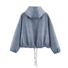 Women S Vintage Plaid Hooded Long Sleeve Casual Jacket