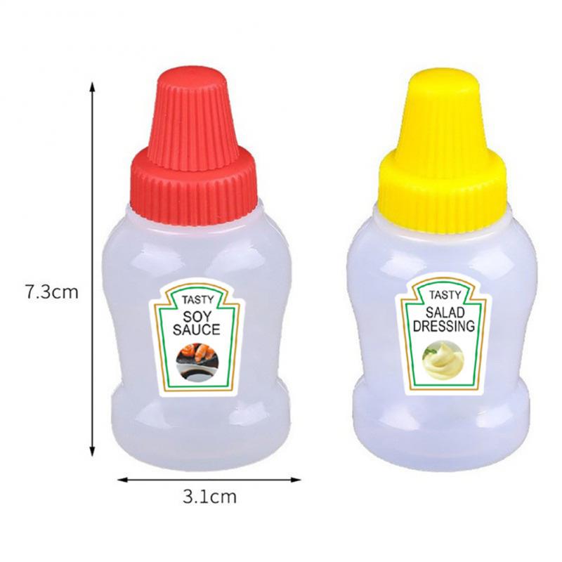 Mini butelka do wyciskania sosów Pudełko Dressing do sałatek Słoiczek do wyciskania ketchupu Pojemnik Plastikowy Przenośny pojemnik na lunch Butelka ketchupu pomidorowego