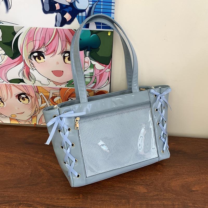 Today's popular ribbon large-capacity bow transparent baby bag pain bag