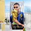 Mbappe Benutzerdefinierter Text Strandtuch Hohe Saugfähigkeit & Schnelltrocknend Geeignet für Schwimmen, Fitnessstudio, Camping, Yoga, Urlaub