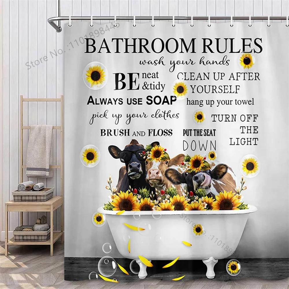 Lustiger Tier Duschvorhang Badewanne Yak Kuh Esel Dschungel Wildtiere Modern Minimalistisch Toilette Lesen Ziege Badezimmer Duschvorha