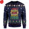 3D Merry Christmas Printed Sweatshirts Happy Beers Time Graphic Ugly Christmas Sweaters Fashion New In Sweaters Mens Clothing