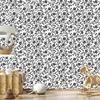 Wallpaper Black and white flowers gray, light gray and white 50x1000