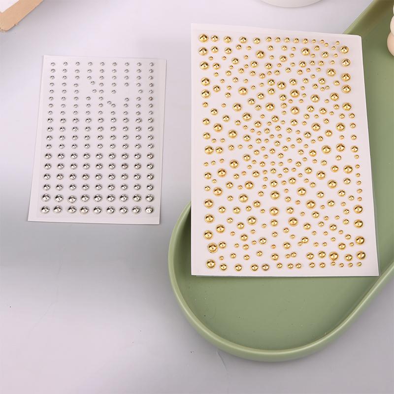 1Sheet Gold/Silver Non Piercing Lip Nails Sticker Self Adhesive Waterproof Fake Lip Nail Eyebrow Nose Nail Belly Button Jewelry