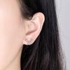 Farbe Schlicht Punk Metall Zirkon Ohrklemme Clip-Ohrringe für Damen Ohne Ohrloch Kristall Stern Earcuff Ohrklemmen Schmuck